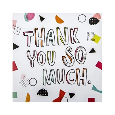 Image of Hallmark Thank You Card Contemporary Embossed &#039;Studio Ink&#039; Design