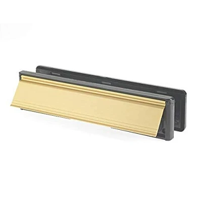 Image of Yale YLP44 06/34 B Letterplate/Letterbox, Gold, 300 mm, Fits 38 78 mm doors