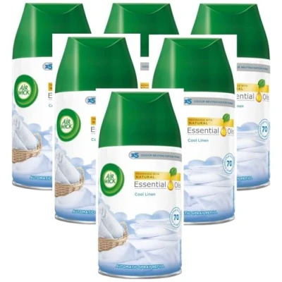 Image of 6 x Air Wick Freshmatic Max Automatic Spray Refill 250ml Cool Linen