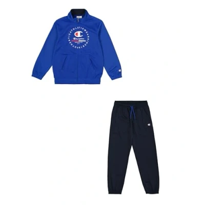 Image of Champion Boy&#039;s Legacy Graphic Shop B (306848) Special Polywarpknit Semi Dull High Neck Tracksuit, Blue (BS008), 3 4 Years