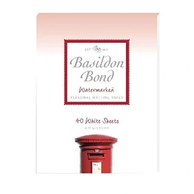 Image of Basildon Bond Writing Pad 137 x 178mm White (Pack of 10) 100105351 FINCHLEY Pen Free