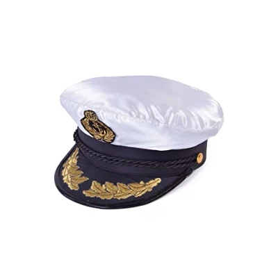 Image of Bristol Novelty BH471 Cap Captains Deluxe Hat, Mens, Multi Colour, One Size