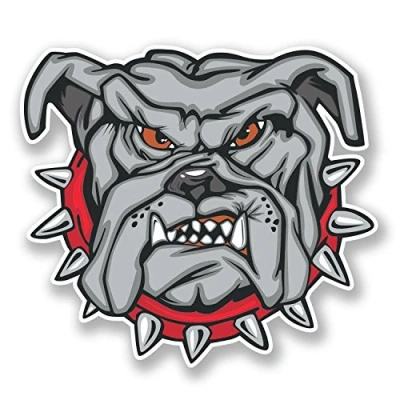 Image of 2 x 10cm Bulldog Dog Sticker Car Bike Laptop Bull Animal Angry British #6637 (10cm Wide 9cm Tall)