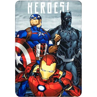 Image of Suncity Avengers Marvel Children&#039;s Fleece Blanket 100 x 150 cm.