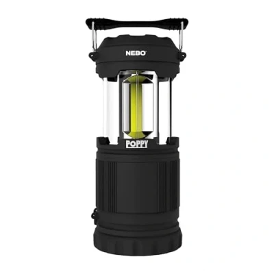 Image of NEBO Poppy 360 Dual Camping Lantern &amp; Flashlight 300 Lumen Battery Powered Spotlight Lantern, Up To 18 Hour Runtime, Adjustable Handle, Water Impact Resistant Hiking Torch