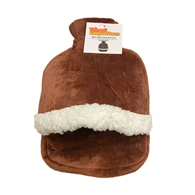 Image of Things2KeepUWarm Heated Foot Warmer Hot Water Bottle Brown Unisex Muff for Cold Feet, Arthritis and Reynauds Pain Relief