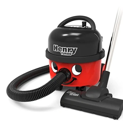 Image of Numatic HVT160 Henry Turbo Vacuum Cleaner with AiroBrush Head, Microfresh Filtration System, 620W, 6L, Red/Black