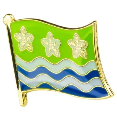 Image of Cumberland Regional English County Metal Crest Flag Enamel Pin Badge Lapel