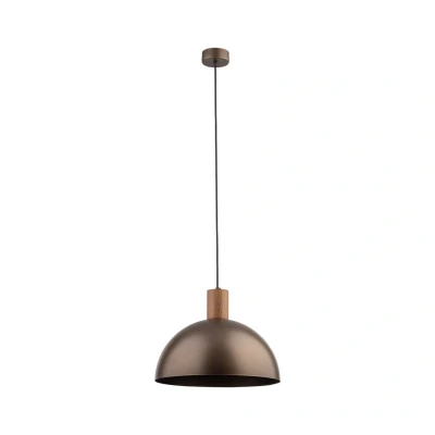 Image of Oslo Dome Pendant Ceiling Light Brown 1xE27