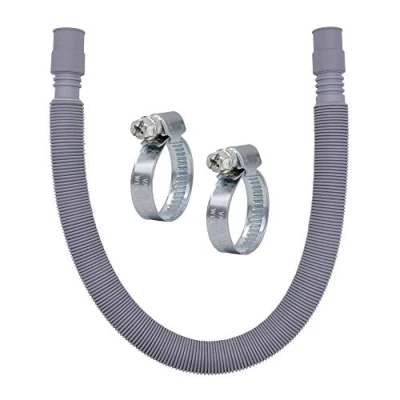 Image of VARIOSAN Universal Drain hose 11312, 60 200 cm, 3/4&quot;, incl. clamps, for Washing Machine and Dishwasher …