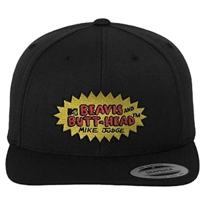 Image of Beavis and Butt Head Officially Licensed Premium Snapback Cap (Black), One Size