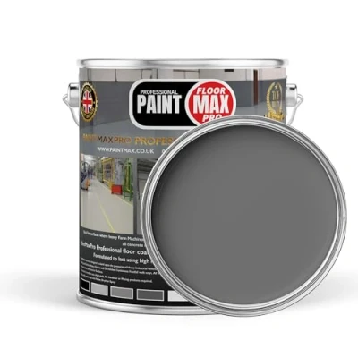 Image of PaintMax Industrial PU350 Polyurethane Concrete Floor Paint Coating (Mid Grey, 10 Litre)