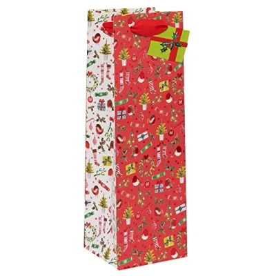 Image of Glick Christmas Bottle Gift Bag Trimmings Xmas Drinks