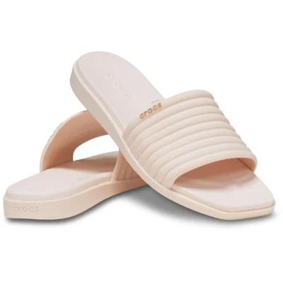 Image of Crocs Women&#039;s Miami Slide Sandal, Dew, 3 UK
