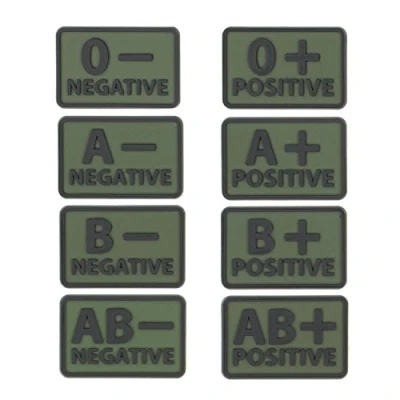 Image of Helikon Blood Patch Set of 2 Olive Green AB+