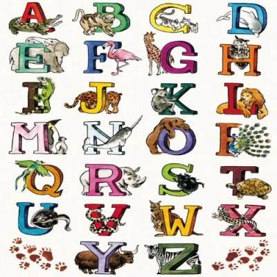 Image of Décopatch Ref FDA525O Animal Alphabet Design Paper Pack Each Sheet 30 x 40cm, of 20 Sheets Best Used With Décopach Glue &amp; Varnish, Multicoloured