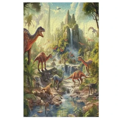 Image of Dinosaur Puzzles for Adults,1000 Piece Jigsaw Adults,Jigsaw Puzzle Teens &amp; Adults Wooden Brain Challenge （78x53cm）