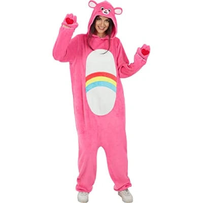 Image of Funidelia Cheer Bear Costume Care Bears for men and women adults accessory fancy dress &amp; props Halloween, carnival parties Size S M Pink