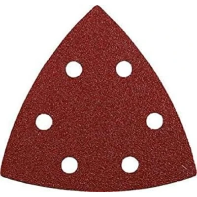 Image of kwb Sanding Triangles 93 Mm Made of High Grade Aluminium Oxide with Grit 240, tool Free Change, Synthetic Resin Bonding and Reinforced Paper Backing for Fine Wood Metal