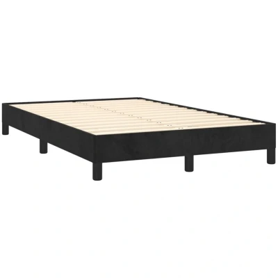Image of vidaXL Bed Frame without Mattress Black 120x190 cm Small Double Velvet