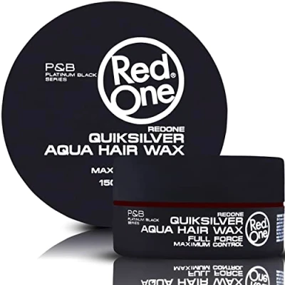 Image of RedOne Hair Styling Wax Grey 150 ml Firm Hold Gel Ultra Men &amp; Women Currant Scent Maximum Control