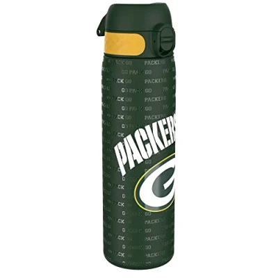 Image of Ion8 Leak Proof Slim Water Bottle, Stainless Steel, NFL Packers, 600ml (20oz)