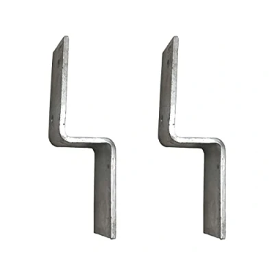 Image of No.112B Cranked Brackets c/w Coach Screws 1 Pair GALVANISED FINISH