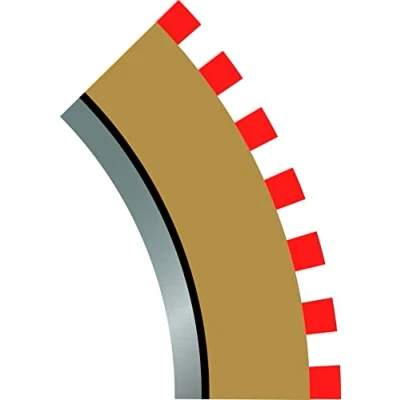 Image of Scalextric C8228 Radius 2 Outer Border/Barrier 45 degree 1:32 Scale Accessory