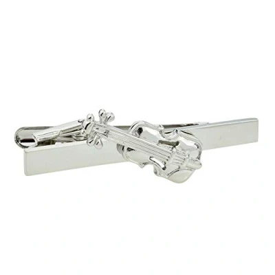 Image of GTR Violin Tie Clip Presented in a Box