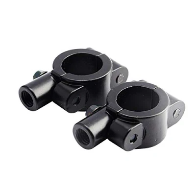 Image of 2 Pcs Universal Fit 10mm Handlebar Mirror Mount Clamps Black Aluminum 7/8&quot; motorcycle Clamp for Motorbike Bicycle Dirt Bike ATV handle