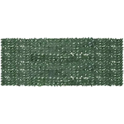 Image of vidaXL Balcony Screen with Dark Green Leaves 400x150 cm