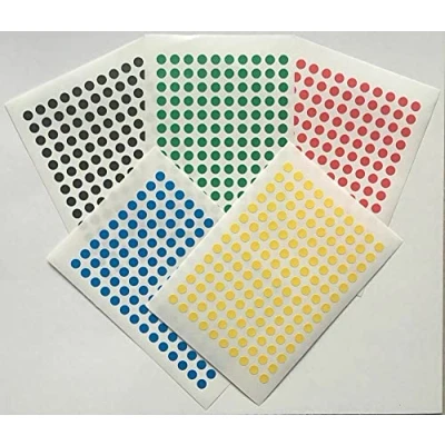Image of 700 Assorted 5mm Sticky Coloured Dots Easy Peel Self Adhesive Colour Coding Round Labels Circle Stickers