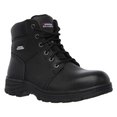 Image of Skechers Men&#039;s Workshire Classic Boots, Brown Embossed Leather, 6.5 UK