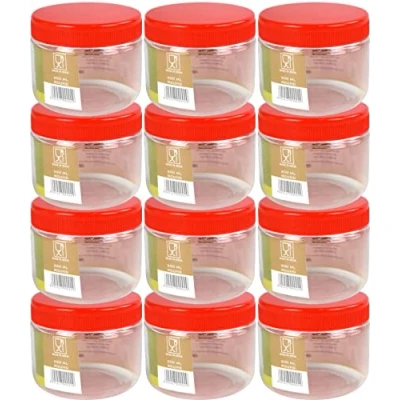 Image of PET Jars Food Safe Clear Storage Containers (4x 200ml 3pk)