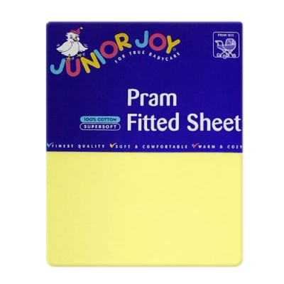 Image of Pram Fitted Sheets (Lemon) 6155LE