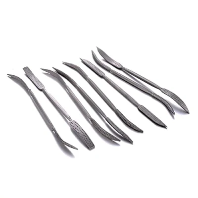 Image of oUyOo 8Pcs Mini Wood Working Rasp Riffler File Set Double Ended Coarse Hand Tool 190Mm, Set, Set,Stone Rifflers