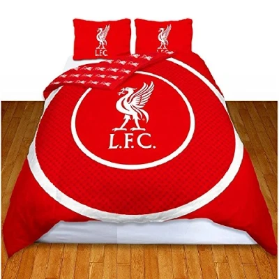 Image of Liverpool Official Reversible Double Duvet Cover Set Red/White
