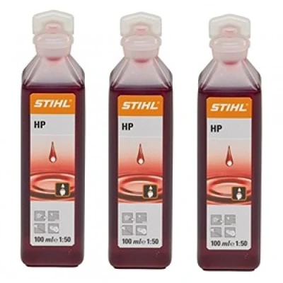 Image of Outdoor Spares Stihl HP 100ml One Shot 2 Stroke Oil Part No.0781 319 8401 Pack of 3