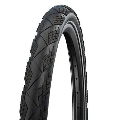 Image of Schwalbe Marathon Efficiency Super Race V Guard Folding Tyre, Black/Reflective, 60 584 (27.5x2.35)