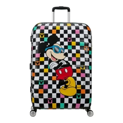 Image of American Tourister Wavebreaker Disney Spinner, Mickey Check, Spinner L (77 cm 96 L), Matte Shell