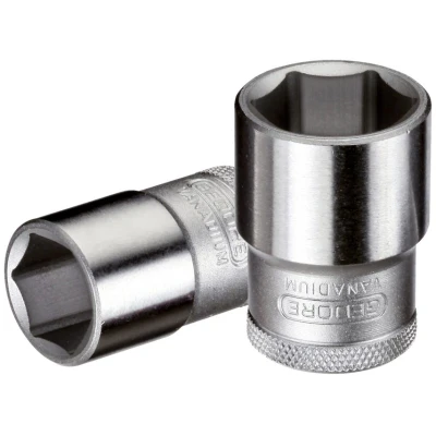 Image of GEDORE Socket, 1/2&quot; 12.5 mm drive, Hexagonal, 34 width, Tool, 19 34, Chrome plated steel
