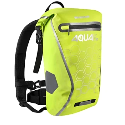 Image of Oxford Unisex&#039;s Aqua V20 Backpack 20 Reflective Waterproof Motorcycle, Fluorescent, (OL697) Wateproof Backpack, litre