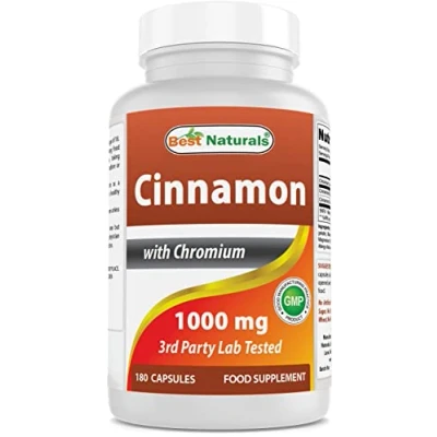 Image of Best Naturals Cinnamon 1000 mg with Chromium 200 mcg 180 Capsules (180 Count (Pack of 1))