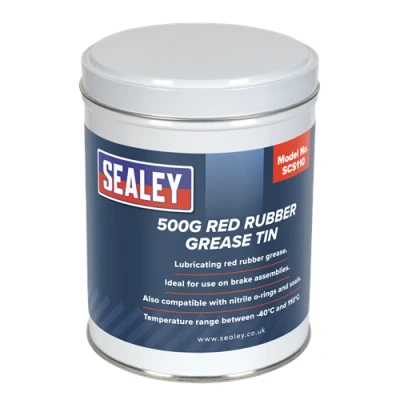 Image of Sealey Red Rubber Grease 500g Tin