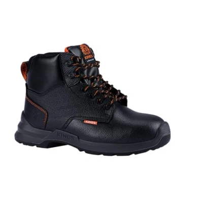 Image of Honeywell King&#039;s KWD302B 6250138 Model Water Resistant Leather Elastic Sided Metal Free Safety Boots, Wide Profile Composit Toecap, Slip Sole, Black Colour, Size 7 UK, 41/070