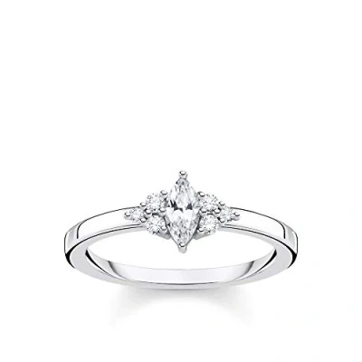 Image of THOMAS SABO ring vintage white stones silver 925 sterling TR2325 051 14 56