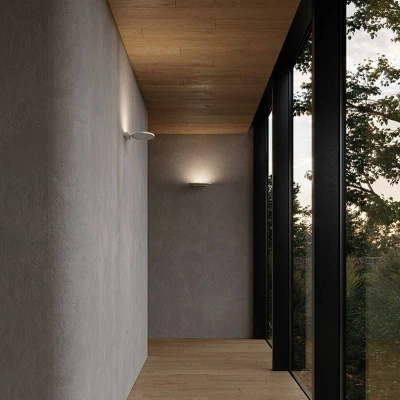 Image of Ely Paret LED Flush Wall Light White 1550lm 3000K