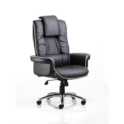 Image of Chelsea EX000001 Bonded Leather Executive Chair with Arms Black
