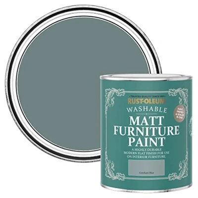 Image of Rust Oleum Blue Furniture Paint in Matt Finish Gresham 750ml
