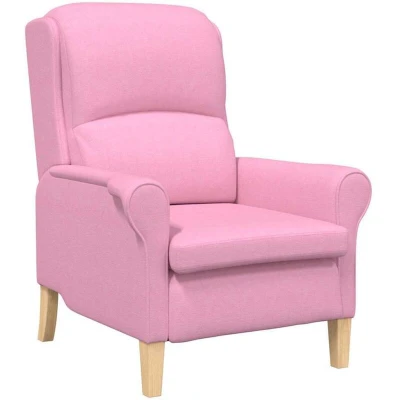 Image of vidaXL Modern Armchair Pink Polyester fabric, Wood Medium Ergonomic